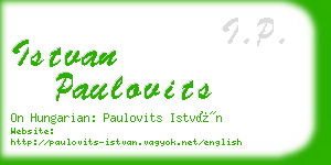 istvan paulovits business card